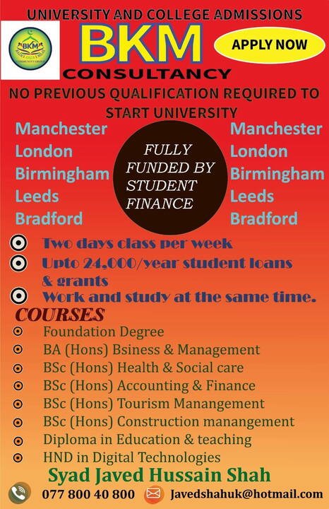 BKM Consultancy university and college admissions guidance
