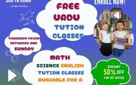 Poster for free tuition classes at BKM Community Group