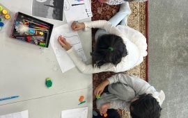Children taking part in a learning session