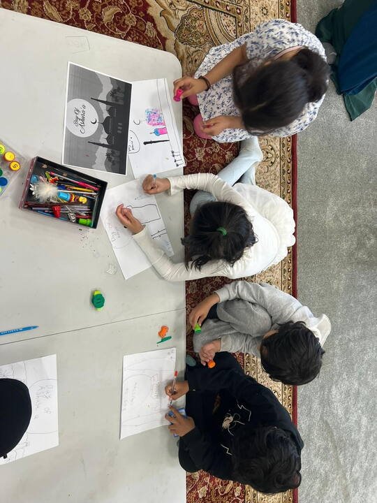 Children taking part in a learning session
