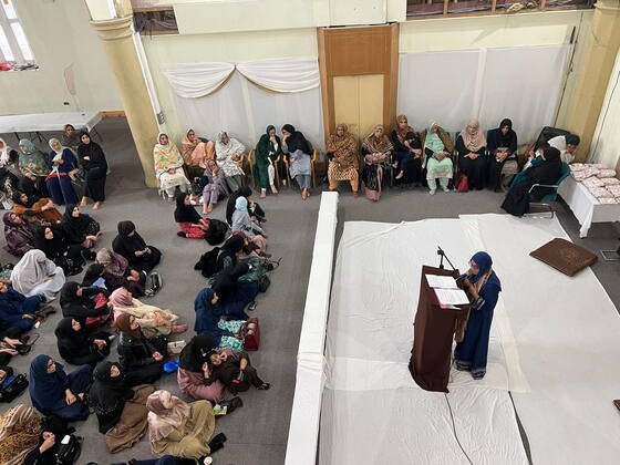 A teaching session at BKM Community Group, Manchester