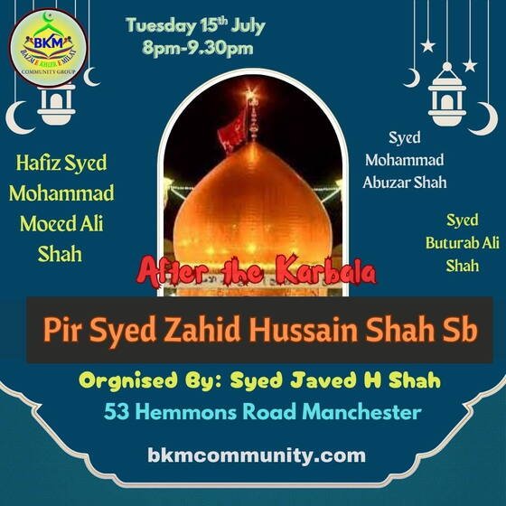 Mehfil-e-Naat gathering at BKM Community Group Manchester