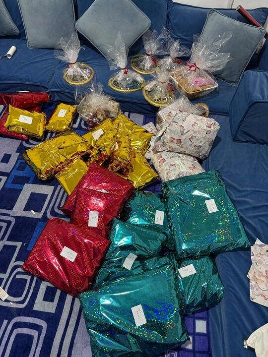 Food and essentials parcels prepared for families in need